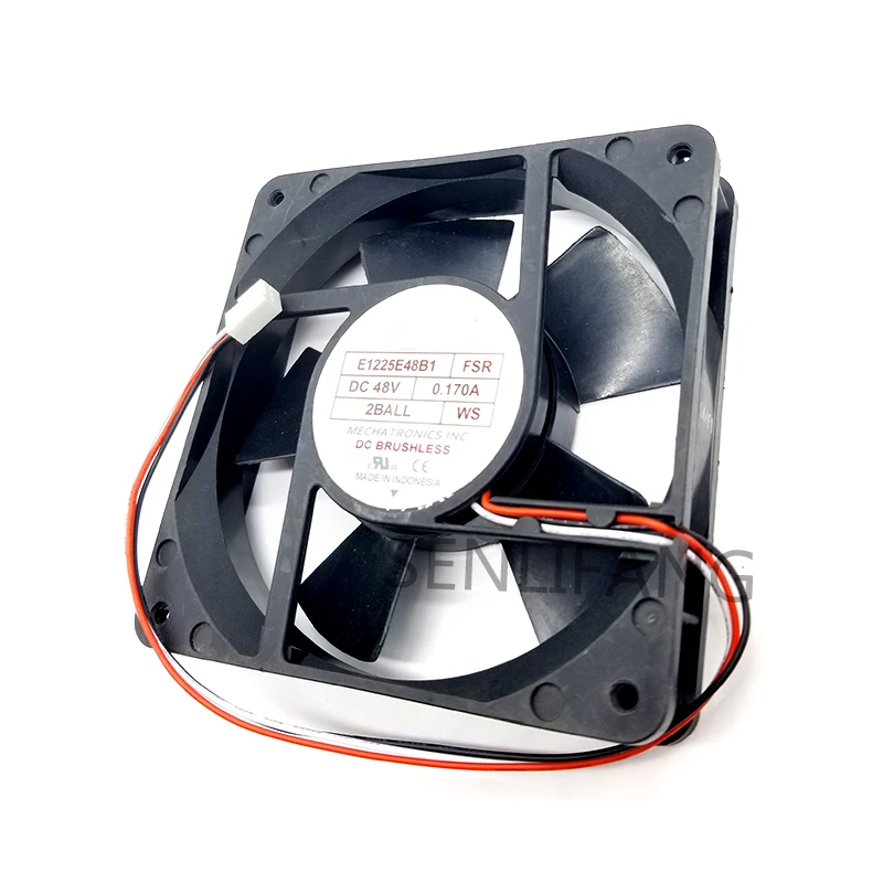 Хорошо протестированный кулер E1225E48B1 FSR DC48V 0.17A 12 см 12025 3-проводной охлаждающий вентилятор