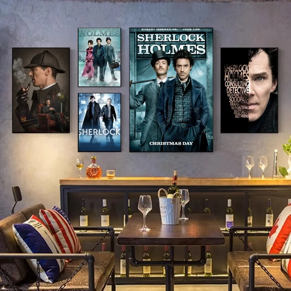Постер с S-Sherlock H-Холмсом 221B необычная Наклейка на стену для гостиной бара