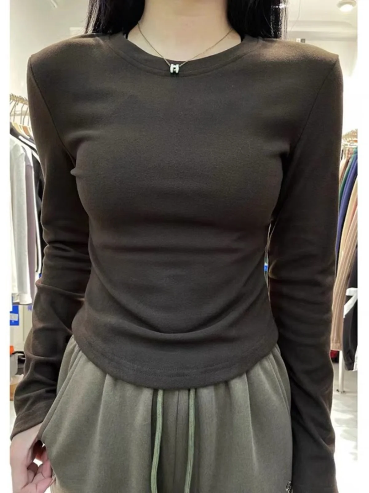 Двусторонняя нижняя рубашка Dralon женская осенне-зимняя новая корейская серия