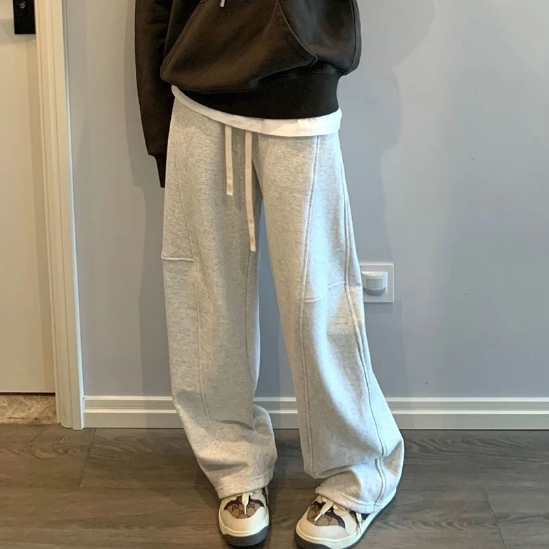 Зимние хлопковые толстые спортивные штаны для женщин с высокой талией корейские