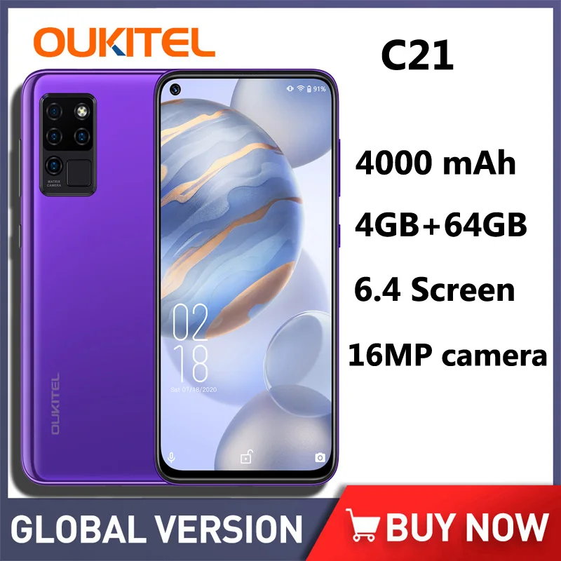 Oukitel C21 Phone Smartphone 4GB RAM 64GB ROM 6.39