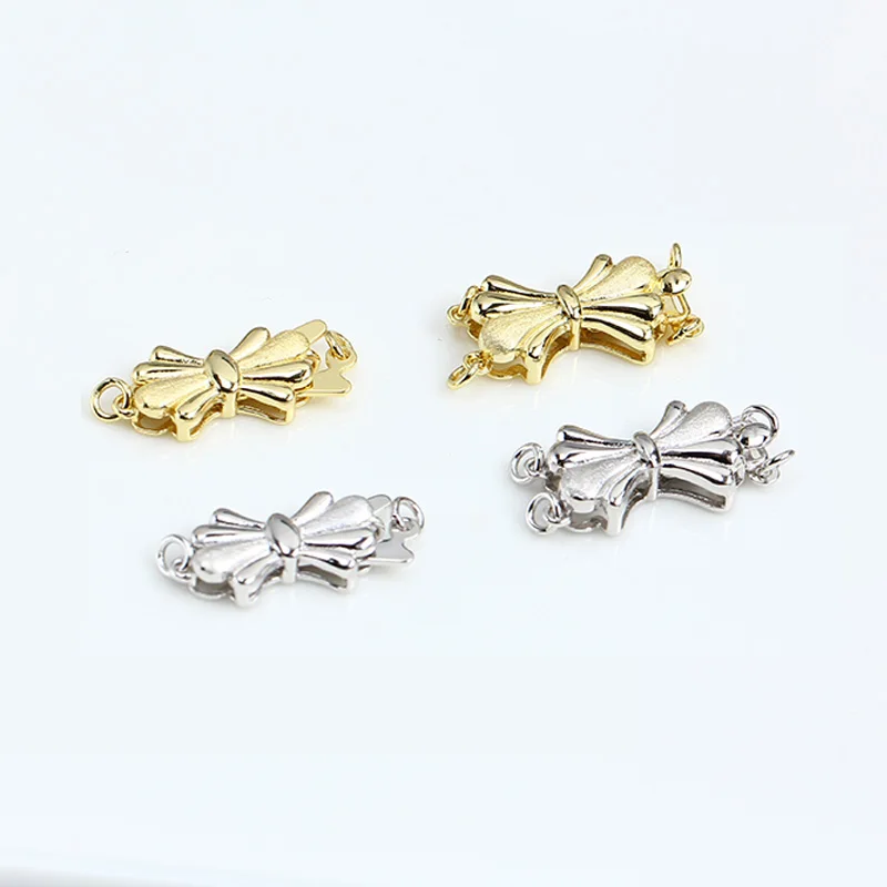 20mm X 10mm Butterfly Shape Frosting Clasp Platinum Plated And Copper For Chain Necklace Bracelet DIY Jewelry Findings