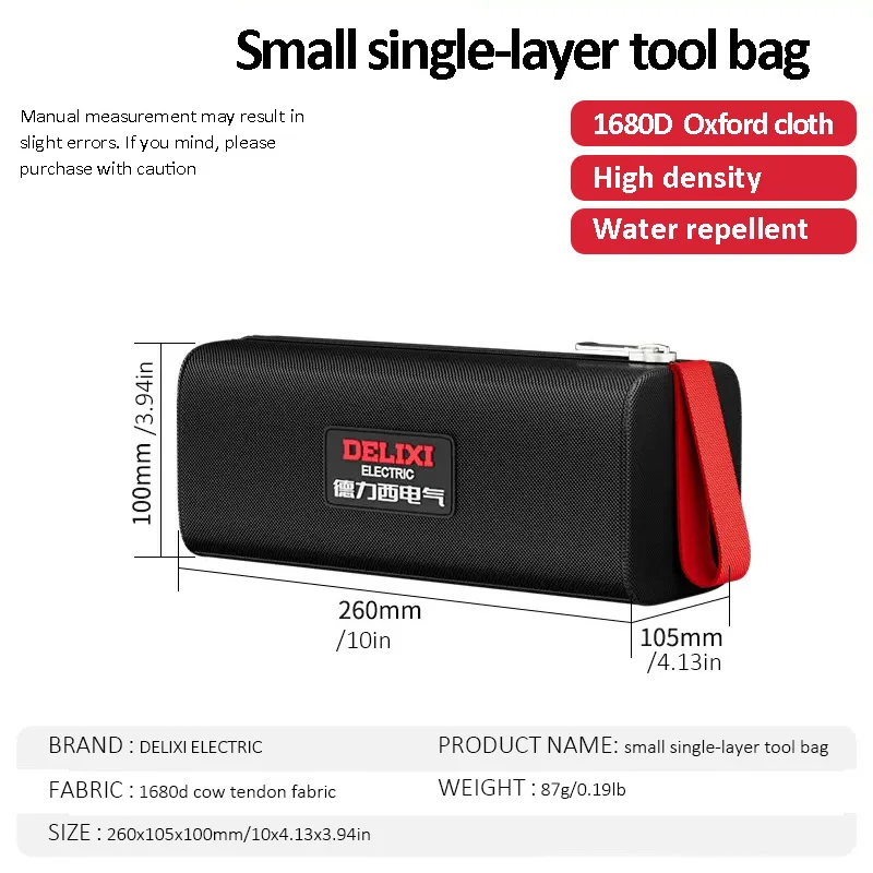 

DELIXI Сумка Для Инструментов Из Ткани Оксфорд Для Электриков Портативное Решение Для Хранения Для Сантехников Электрики Орга...