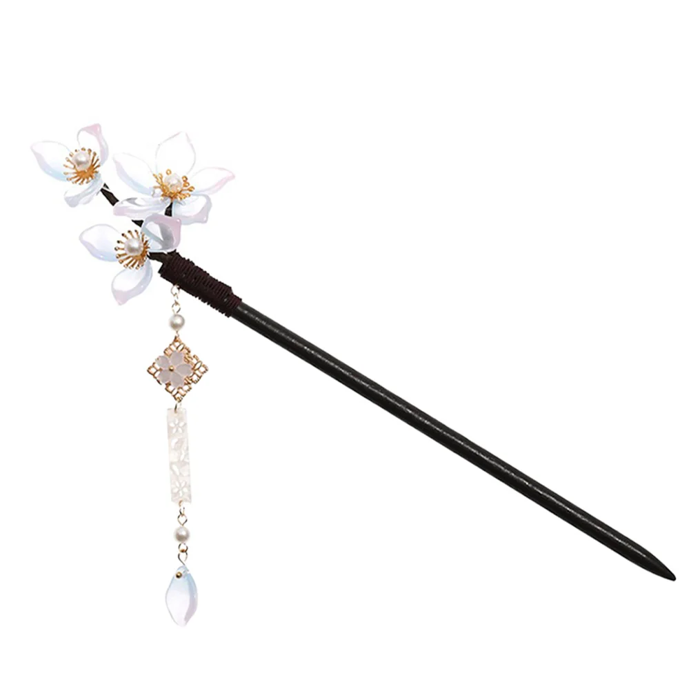 

1pc Hair Chopstick Chinese Hair Chopsticks Flower Decor Hair Pin Crystal Hair Accessory Flower Hair Stick Vintage Hair Decor