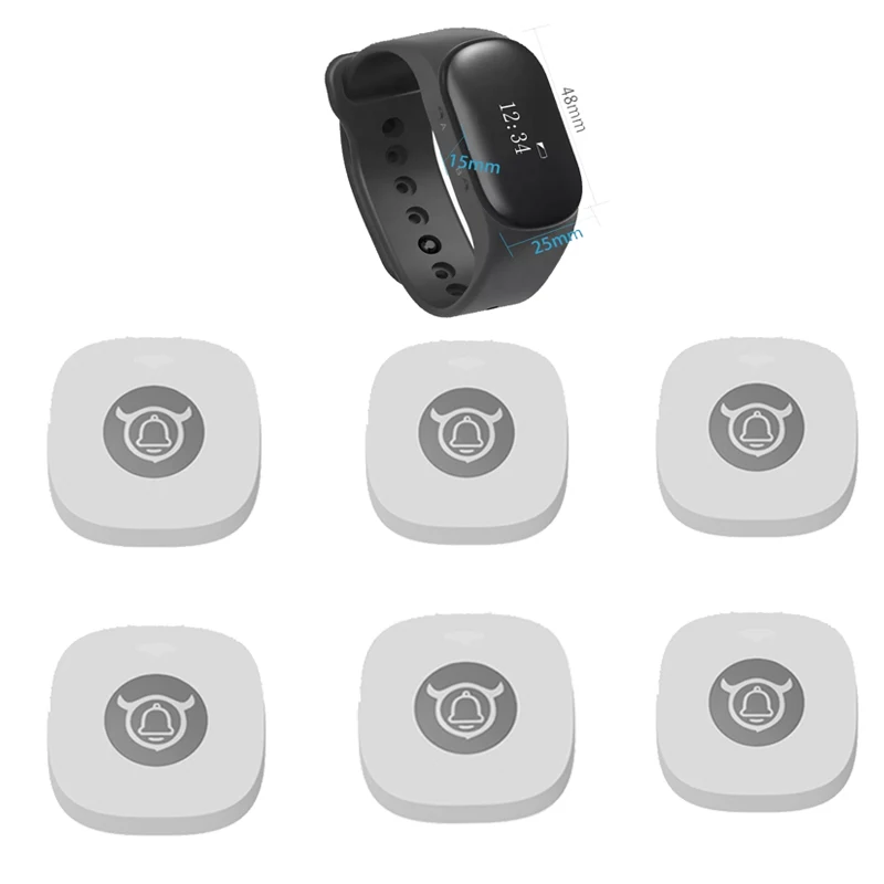 JT-860 Buzzer Vibrators With Call Buttons Wireless Restaurant Calling System Pager for Restaurant Hookah Food Truck Bar Coffee