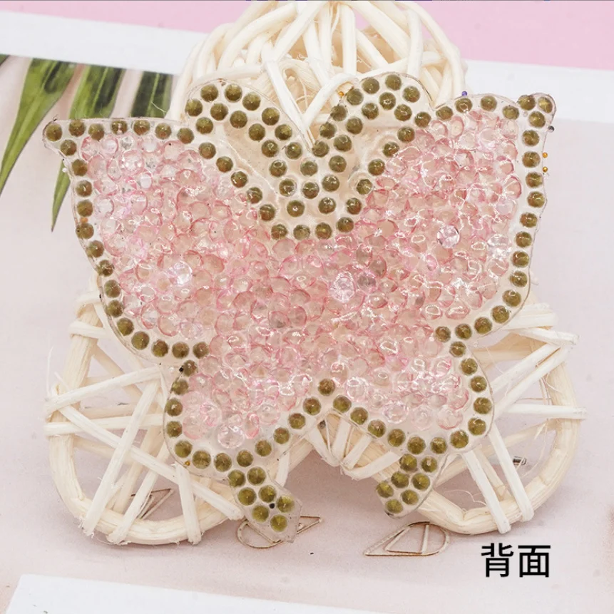 10 шт. нашивки со стразами в виде бабочки железо на DIY исправление мотив аппликация