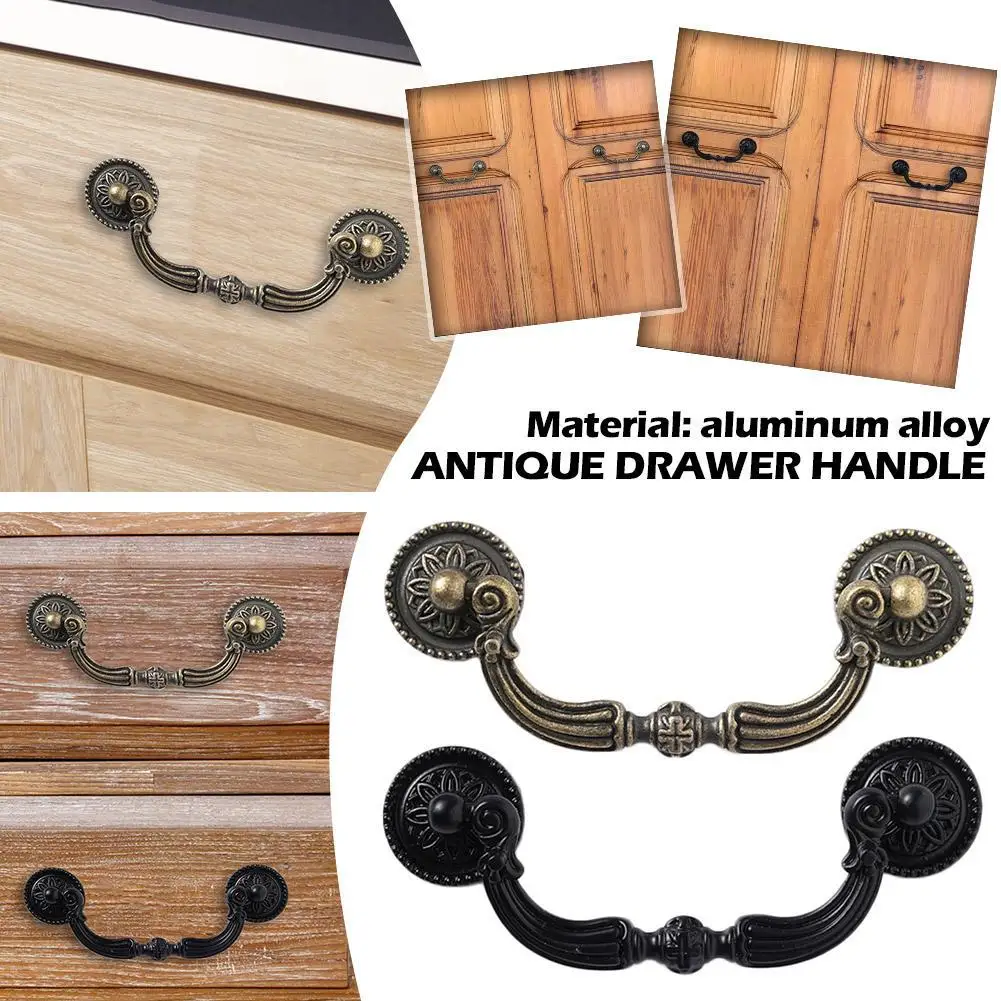 

Aluminum alloy Door Handles Cabinet Handle Antique Cabinet Pulls Wardrobe Drawer Knobs Zinc Alloy Cupboard Furniture Hardware