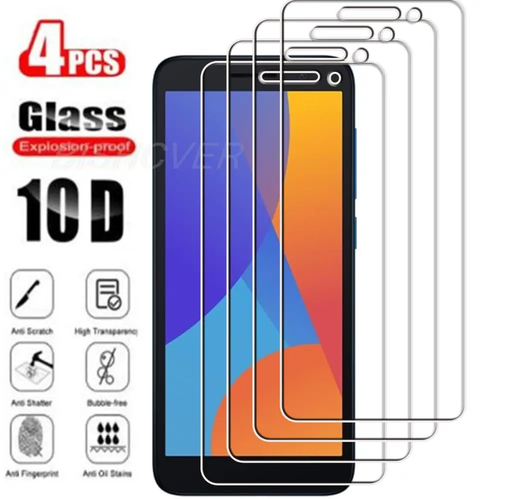 4 шт. закаленное стекло для Alcatel 1 (2021) 5 дюймов Alcatel1 2019 1A 5033D 5033X 5033J, защитная пленка для экрана, защитное стекло, пленка 9H