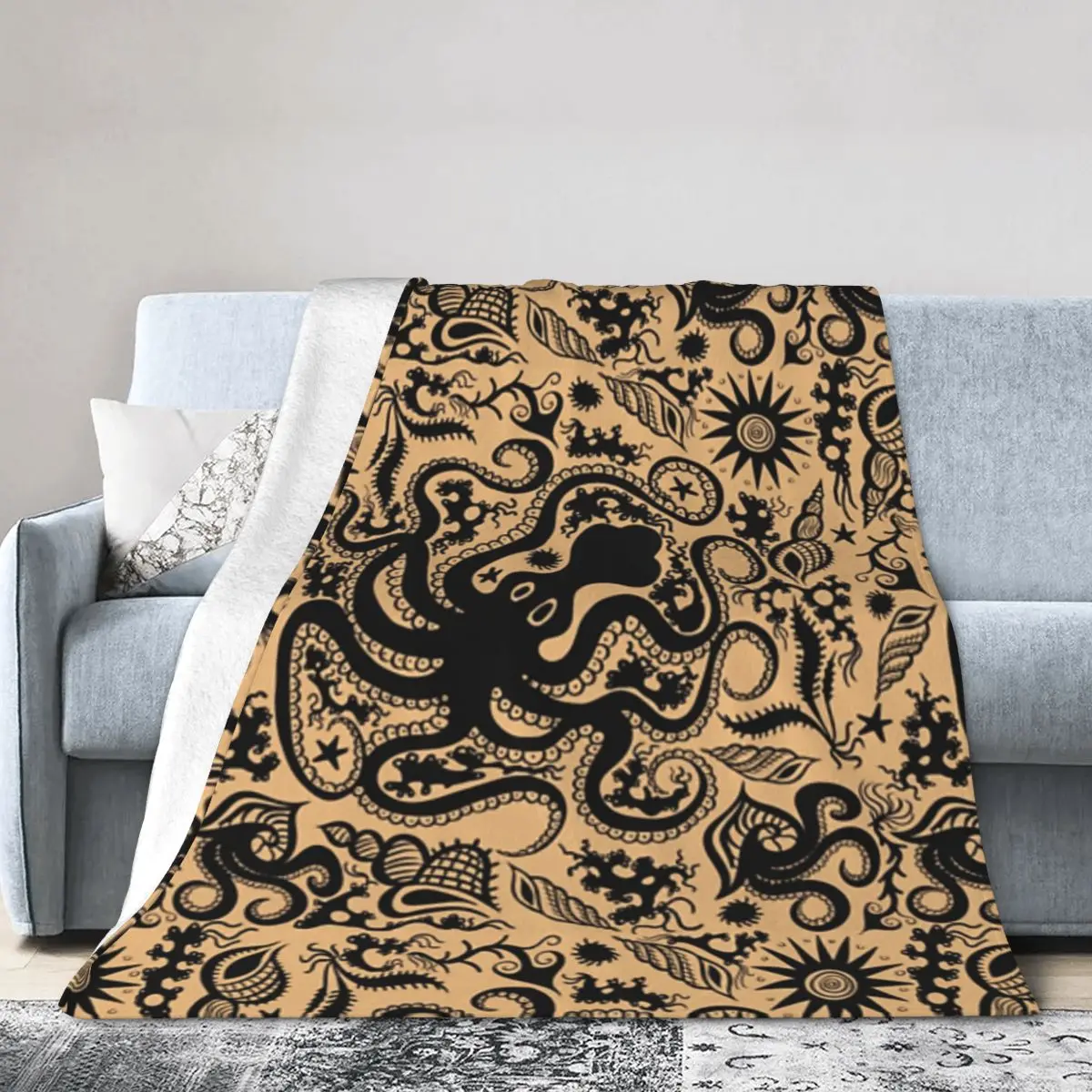 Керамический узор в морском стиле Minoan — ультрамягкое одеяло из микрофлиса