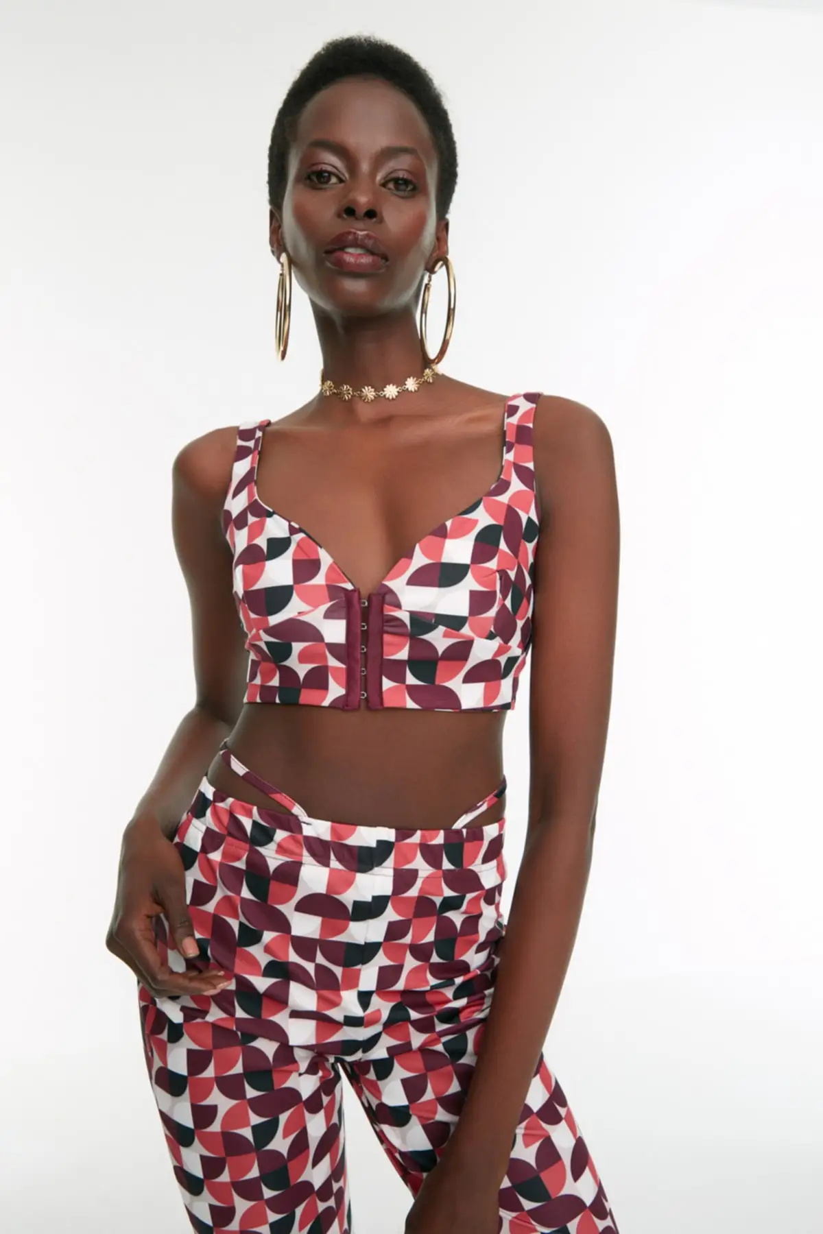 Трикотажное бюстье с геометрическим рисунком TPRSS22BS0006 |