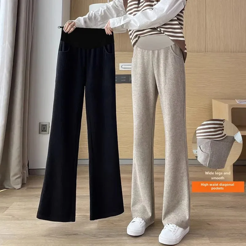 Брюки Microbell на флисовой подкладке для беременных осень-зима 2023 новый стиль