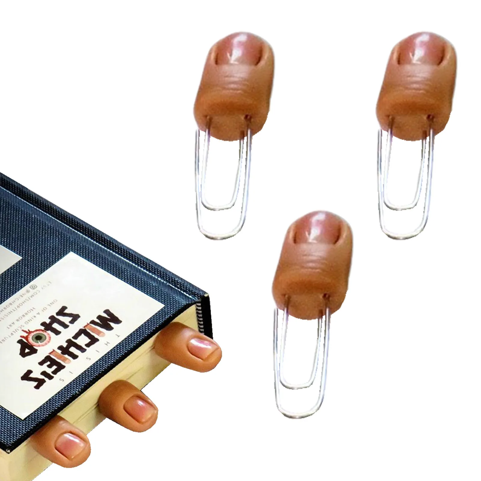 

Creepy Finger Paperclip s Devil Hand Finger Resin for Party Home Books Halloween Decorations Reading Marking Supplies for