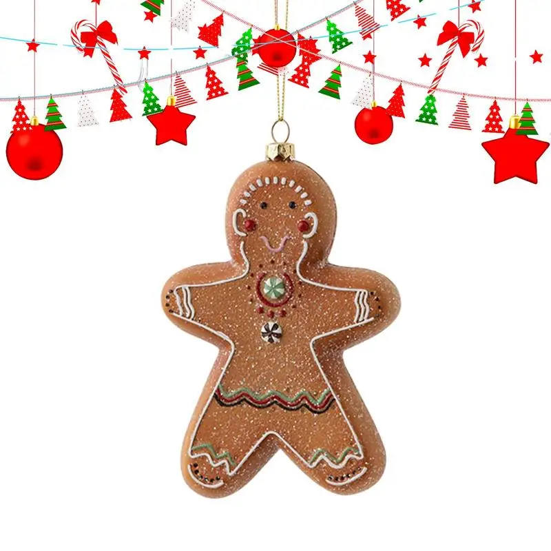 

Christmas Tree Decoration Gingerbread Ornaments Exquisite Car Donut House Lollipop Snowman Pendants Gingerbread Wall Decoration