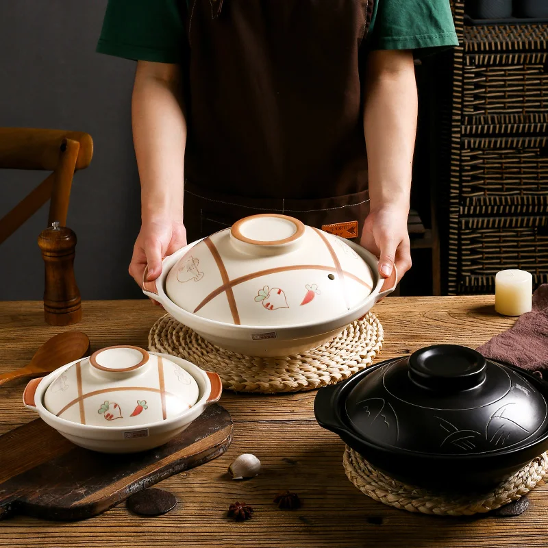 

Белая керамика, старомодная грубая керамика, кастрюля для еды одного человека, домашняя газовая плита, специальная кастрюля для