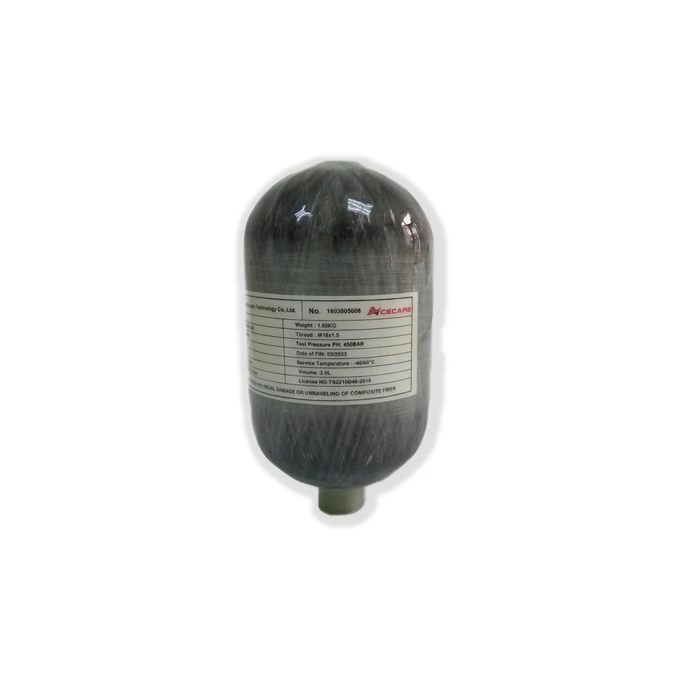 

Acecare 2L Fat CE 30Mpa 300Bar 4500Psi High Pressure Tank or Carbon Fiber Cylinder for Diving Hunting Fire Protection