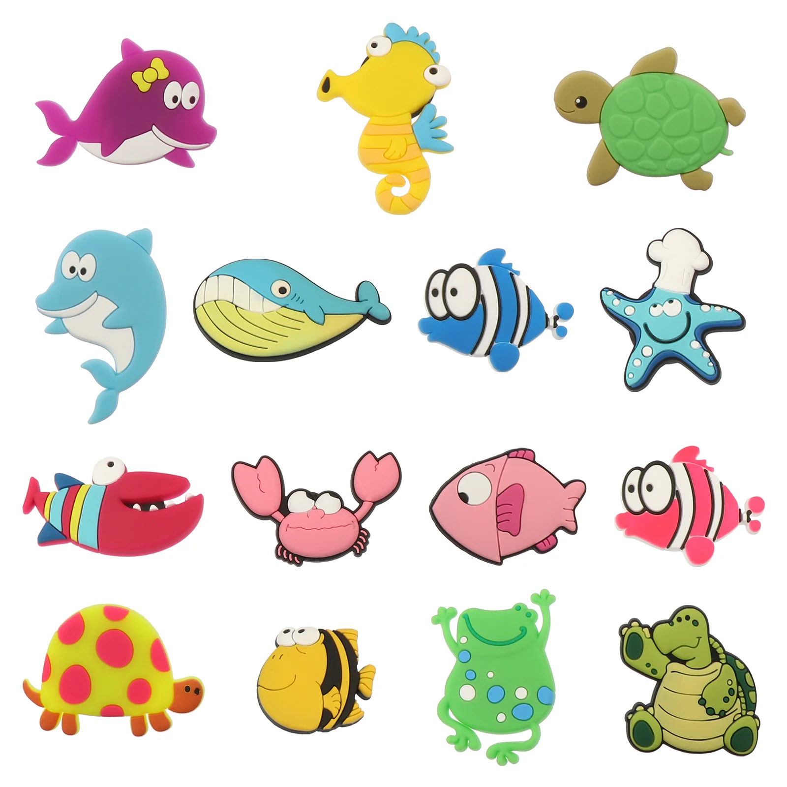 

15 Pcs Animal Fridge Marine Magnets Fish Toy 3d Stickers Kids Whiteboard Cartoon Office DIY Wall Decals Under The Sea