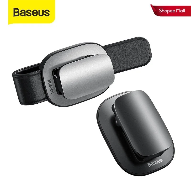 

Baseus Car Glasses Case Auto Sun Visor Glasses Holder Sunglasses Clip Card Ticket Holder Pen Case Clip Box Universal Accessories