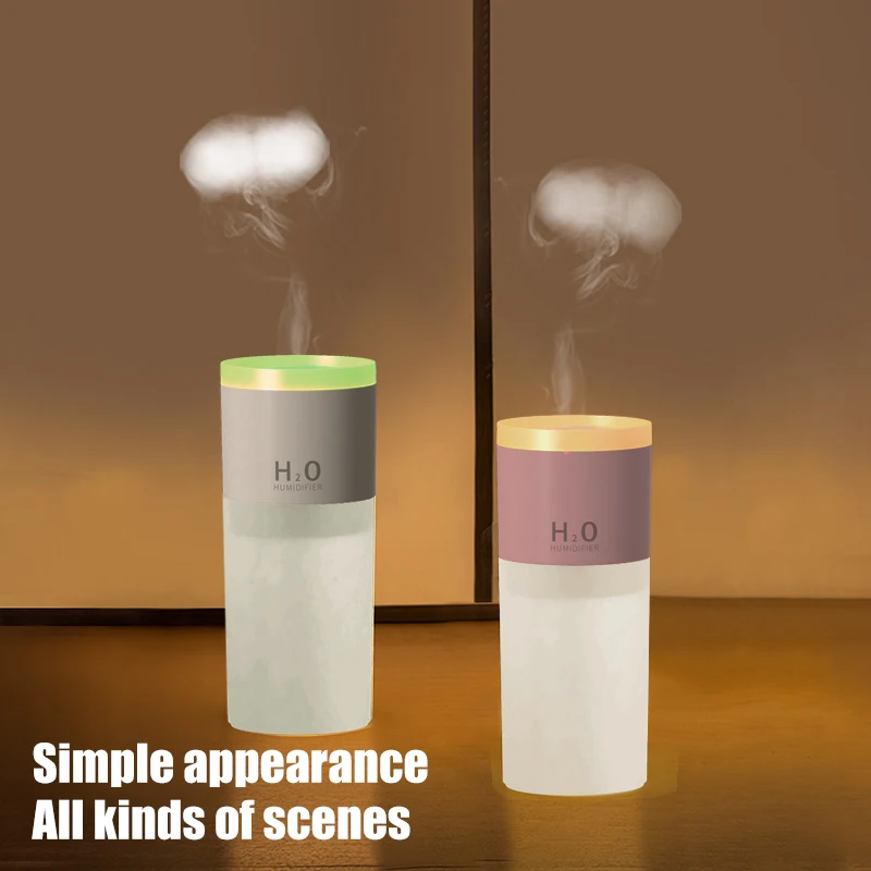 

500ML New Air Humidifier chargeable Creative Fog ring large-capacity air diffuser large fog volume atomizer With Night Light