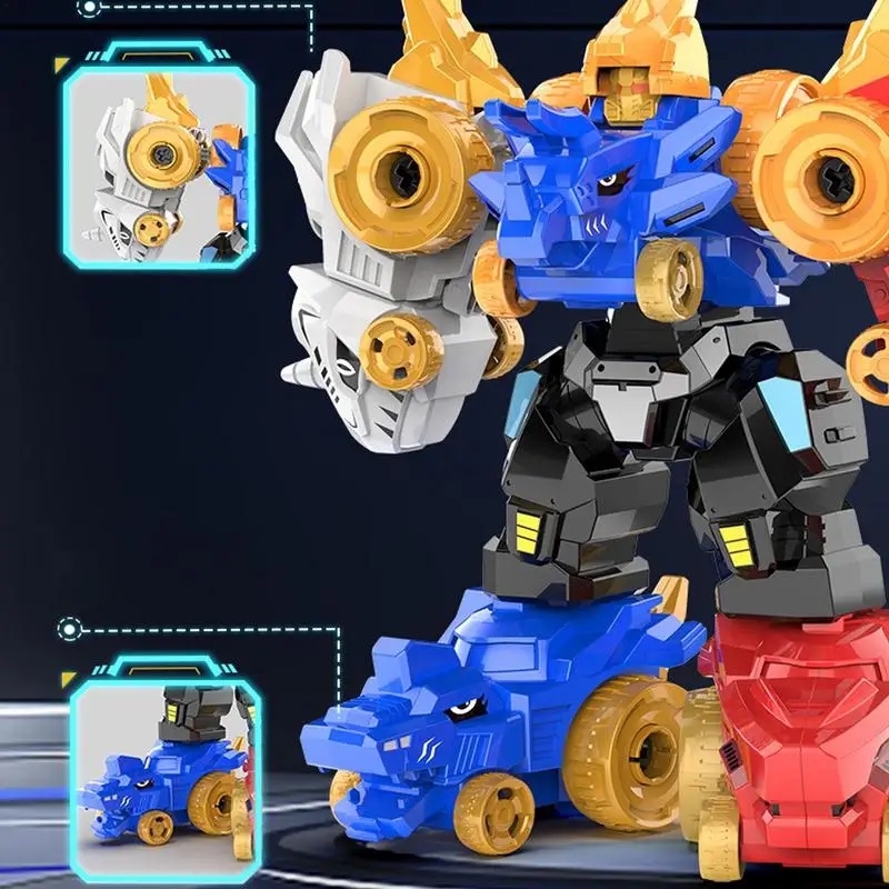 Фигурки робота-динозавра 5-в-1 роботы-трансформеры для детей фигурки