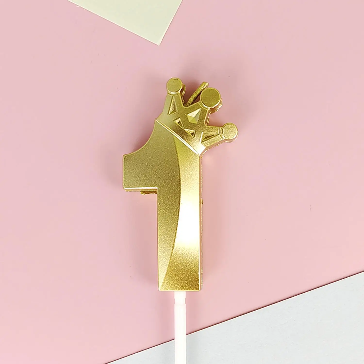 

Свеча на торт золотая цифра