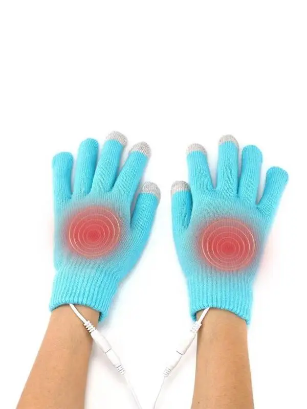 

Перчатки с подогревом через USB, перчатки для ноутбука, перчатки с сенсорным экраном 5 В, вязаные перчатки с подогревом, теплые перчатки для ру...