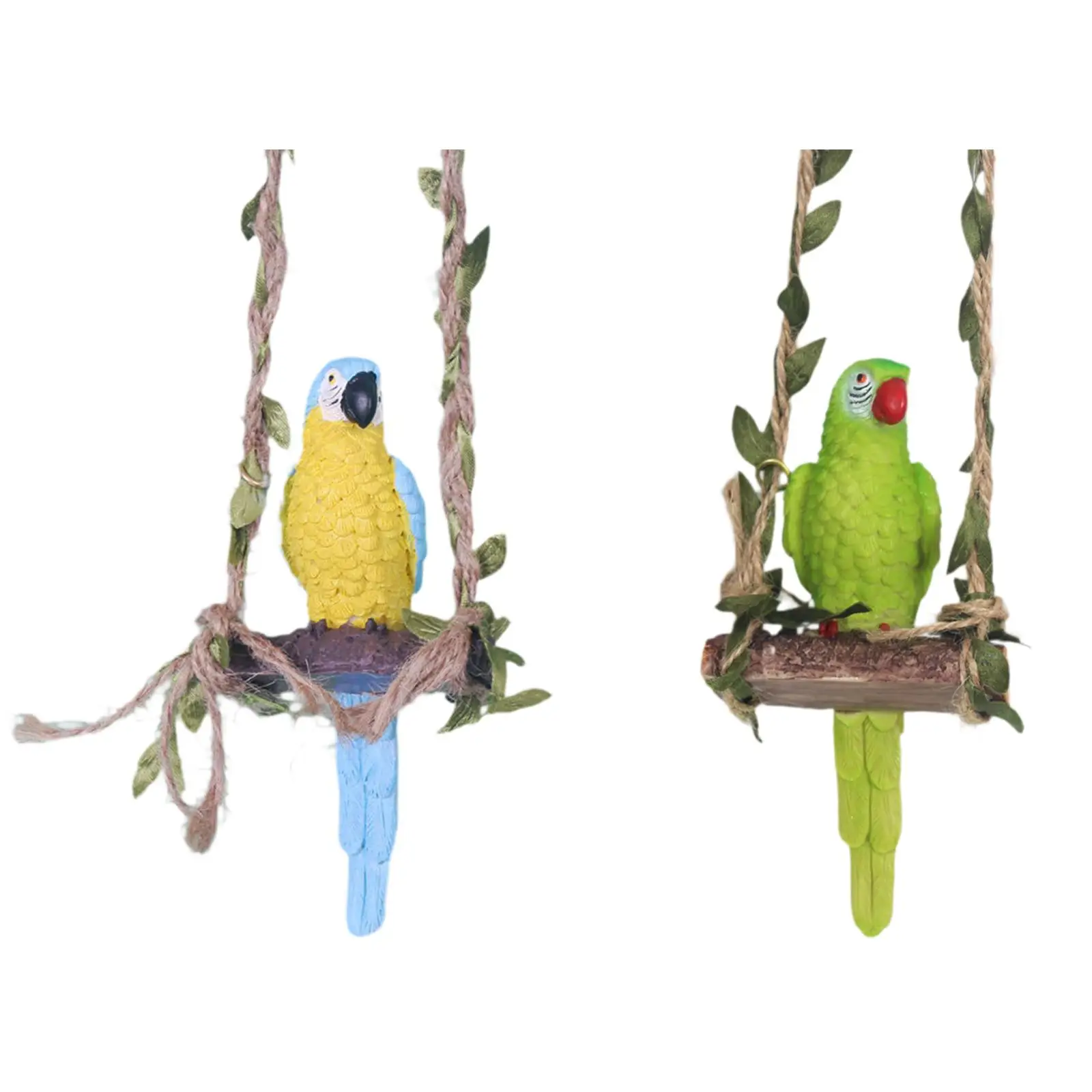 Подвесная скульптура попугая тропическое украшение двора для декора ветка