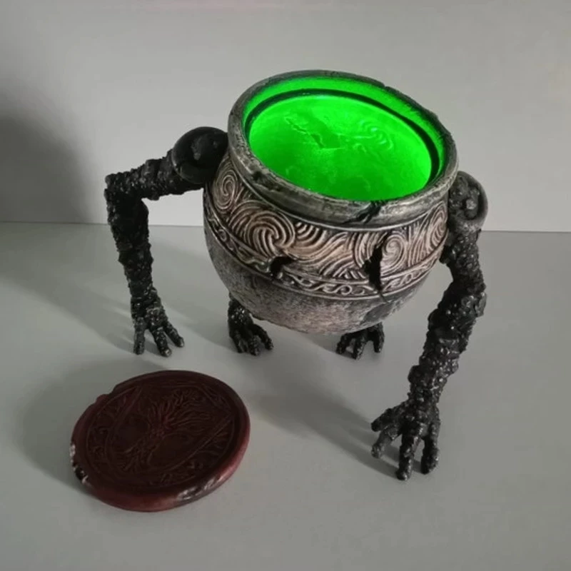 

Elden Ring Pot Boy Statue Figure Resin Game Hobby Glowing Monster Magic Poison Pot Jar With Lid Ornament Led Home Decor Gift