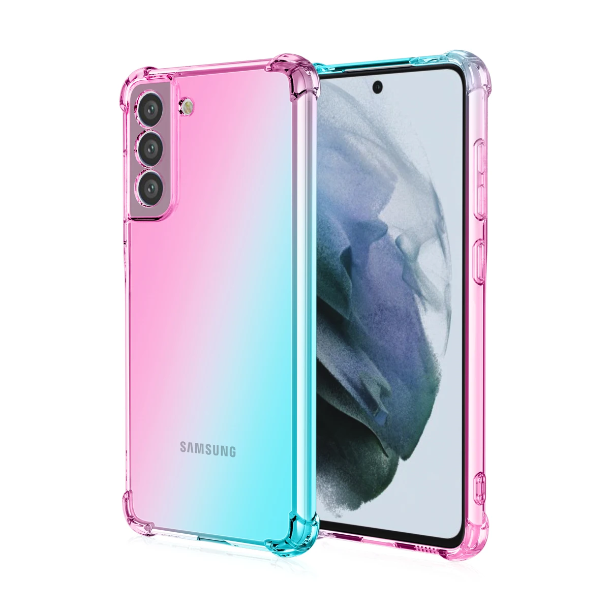 

Градиентный чехол для телефона Samsung Galaxy S22 S21 FE Ultra S20 M62 M52 5G M22 M32 M12, углы подушки безопасности, противоударный защитный чехол