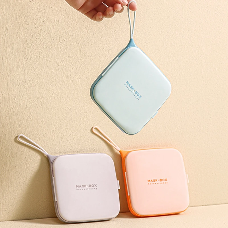 

Portable Mask Dust-Proof Box Case Mask Storage Flip Cover Case Mask Holder Mini Sundries Container Organizer Box