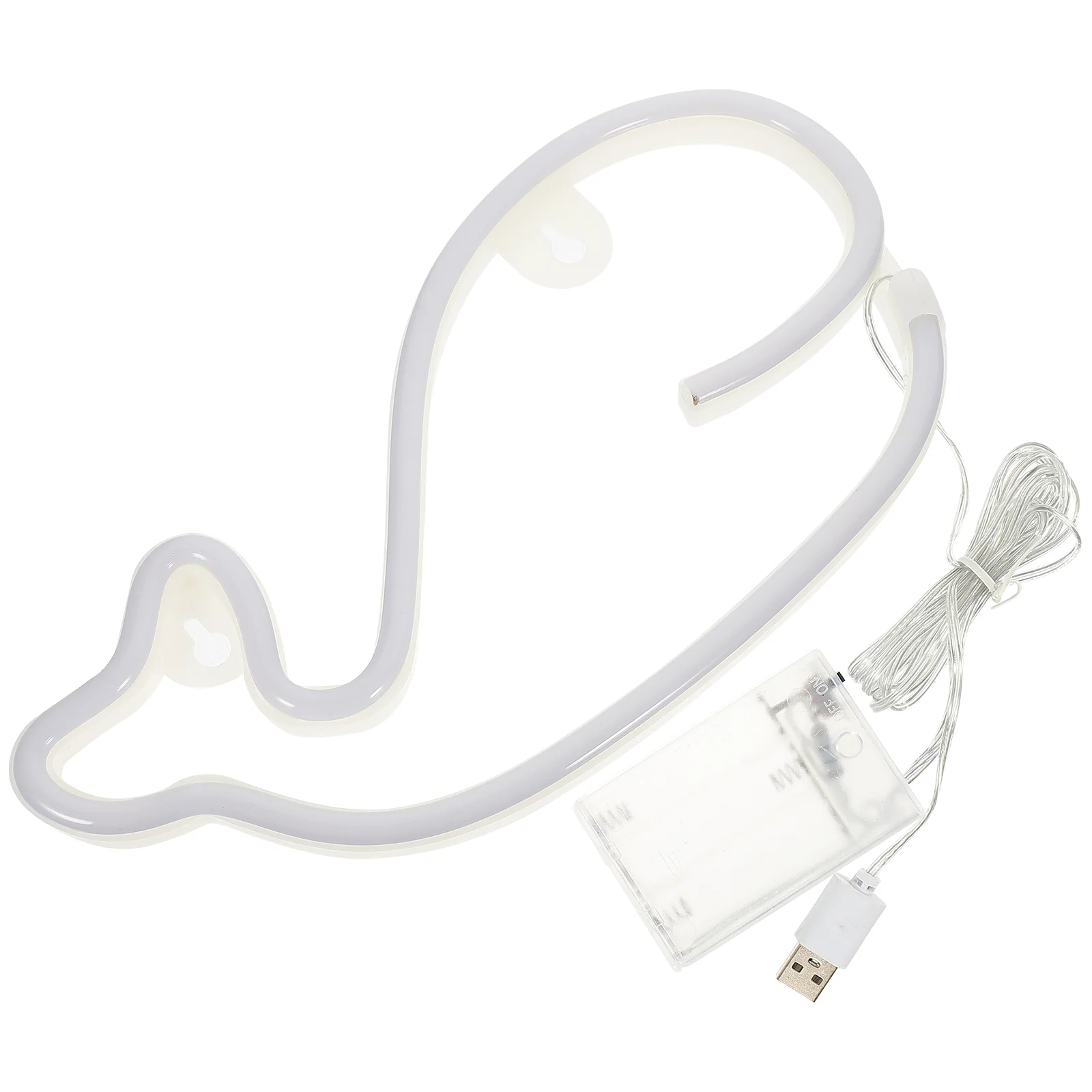 

Whale Pattern Neon Sign Bedroom Hanging Neon Light Sign Adorable Cartoon Whale Neon Sign