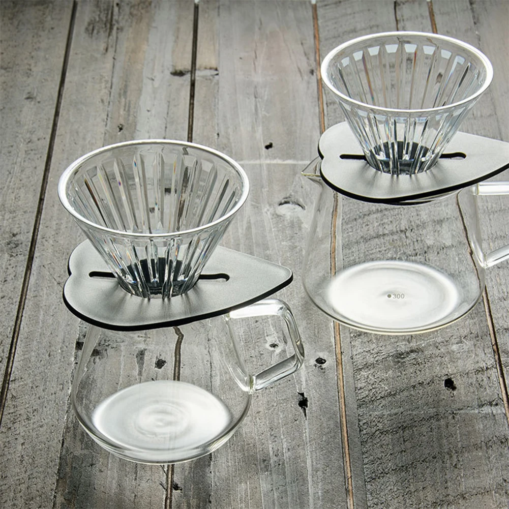 

Durable Coffee Filter Reusable Kitchen Pour Over Replacement Transparent/Black Accessory Coffee Tool Decoration
