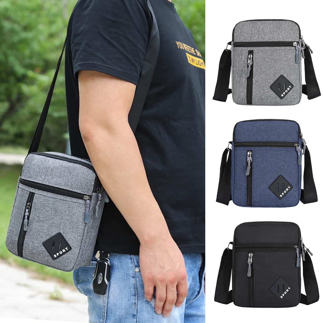 

2022 Men's Messenger Bag Shoulder Crossbody Bags for Men Small Sling Pack Work Business Waterproof Oxford Packs Satchel Purses