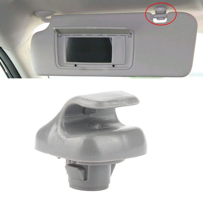 

1pc Interior Sun Visor Clip Fastener Clip Support Hook Holder Hanger Lights Mirror Gray 88217S04003za Replacement for Honda