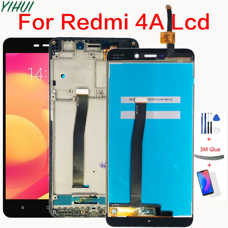 

5.0'' Original Redmi 4A Display Screen, for Xiaomi Redmi 4A 2016117 Lcd Display Touch Screen Digitizer With Frame Replacement