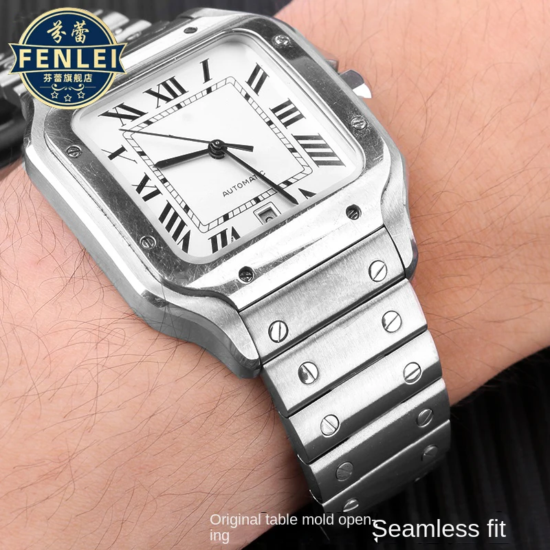 Для Cartier Santos Wssa0010 W2SA0009 быстросъемный ремешок для часов из твердой нержавеющей