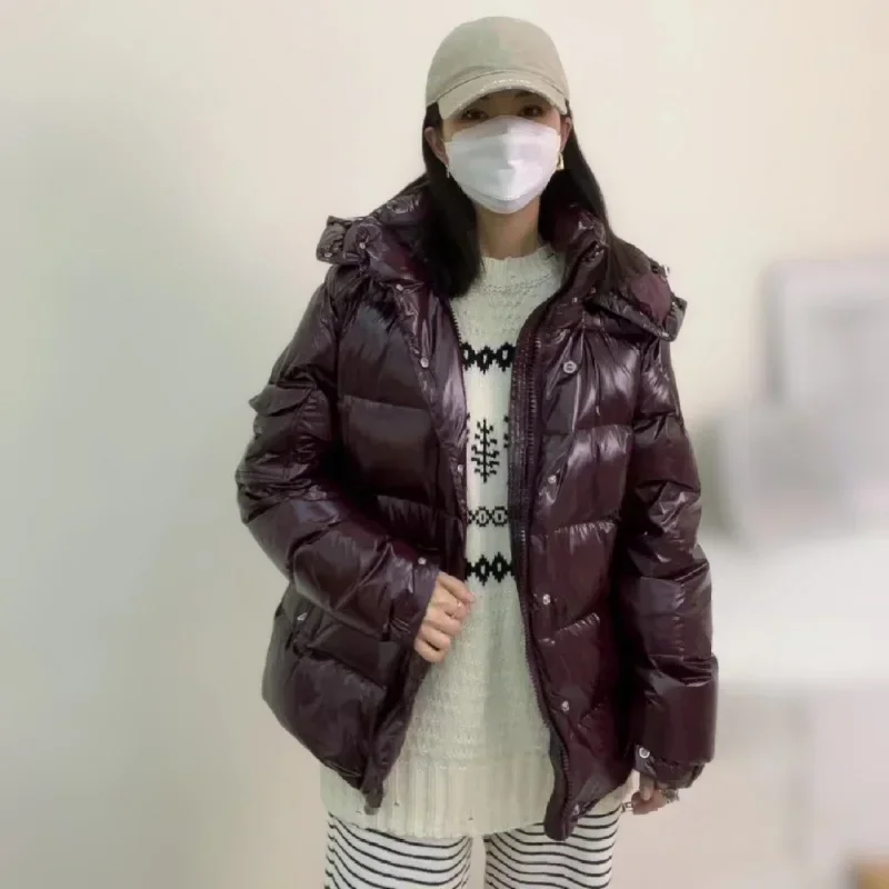 Moncl * r однотонная ветрозащитная укороченная пуховая куртка унисекс зимний