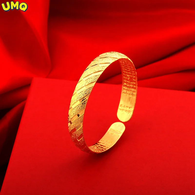 

Вакуумный светлый роскошный новый браслет для женщин 9999 копия 100% настоящего золота 24 к 18 К золотые ювелирные изделия