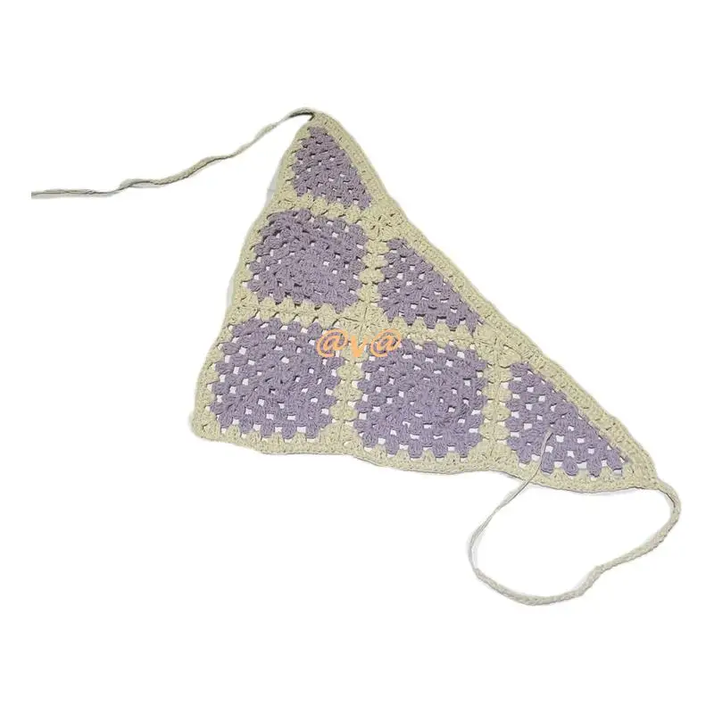 

Повязка для волос женская, вязаная треугольная эластичная лента для волос, аксессуар на осень