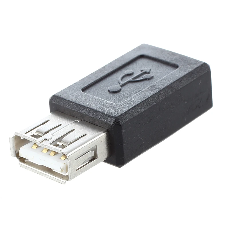 

Черный переходник с USB типа A на Micro USB B