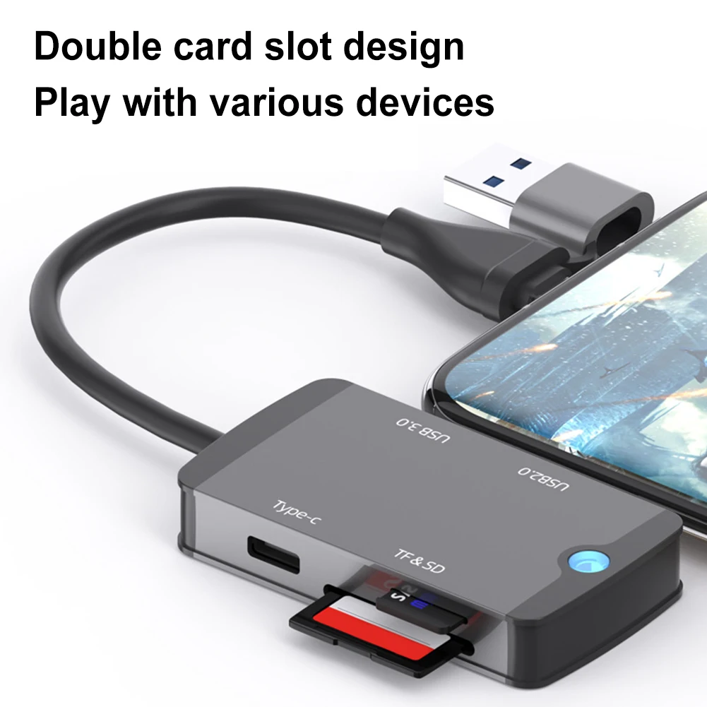 USB-концентратор 5 в 1 Type C USB 3 0 кардридер TF SD док-станция Разветвитель адаптер для