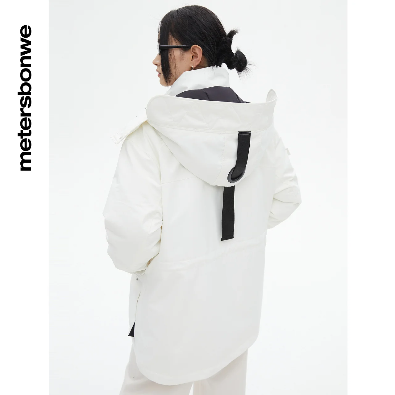 Metersbonwe Hooded Down Jacket Women Winter Cargo Parker Jackets Female Loose Down Jacket Outerwear Warm Jackets Brand Clothing