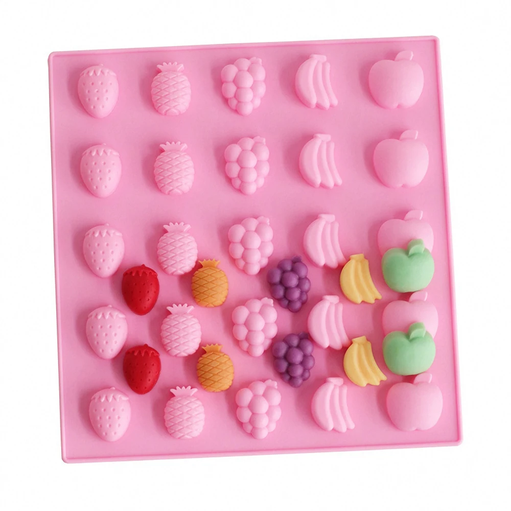 

Силиконовая форма для шоколада, яблока, банана, винограда, ананаса, клубники