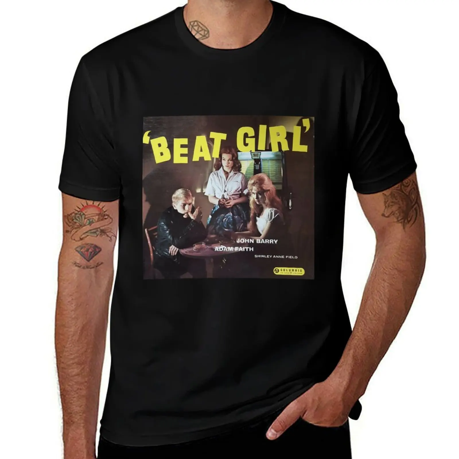 Фото Футболка Beat Girl - винтажный култ-фильм в стиле рок-н-ролл 50-х и 60-х годов - Гиллиан Хиллс, Адам Фейт, Джон Барри, Кр. Ти-Феррар. №1