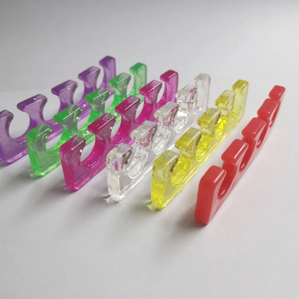

2pcs Silica Gel Reliable Toe Finger Separators For Easy Toe Alignment High Elastic Toe Separators translucent