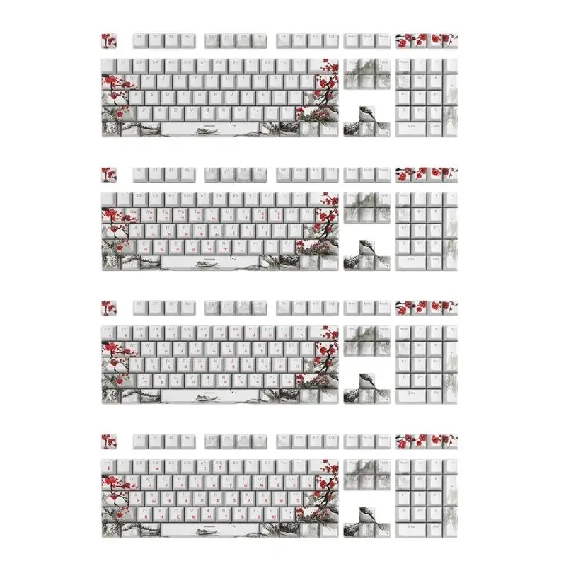 

Клавиатура Plum Blossom OEM, 108 клавиш, толстая Pbt, пятисторонняя сублимационная колпачок для механической клавиатуры,