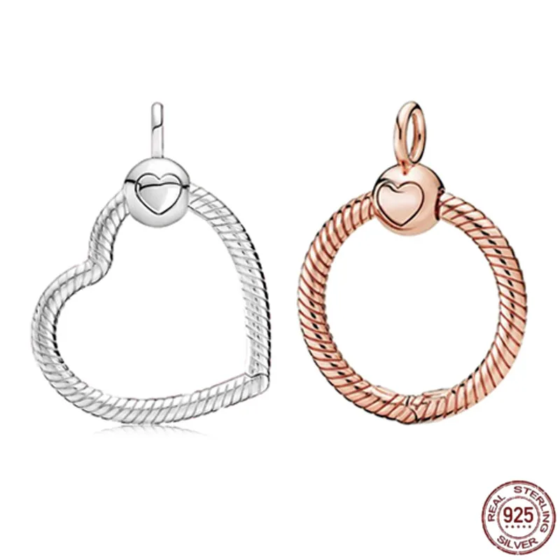 

Hot Sale 925 Sterling Silver Heart O Shape Series Pendant Suitable fit Original Pandora Necklace DIY Pendant Jewelry
