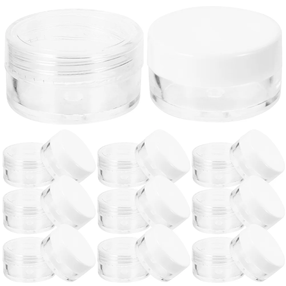 

24 Pcs Bottled Travel Containers Cream Storage Jars Facial Mask Lip Balm Plastic Bottles Refillable