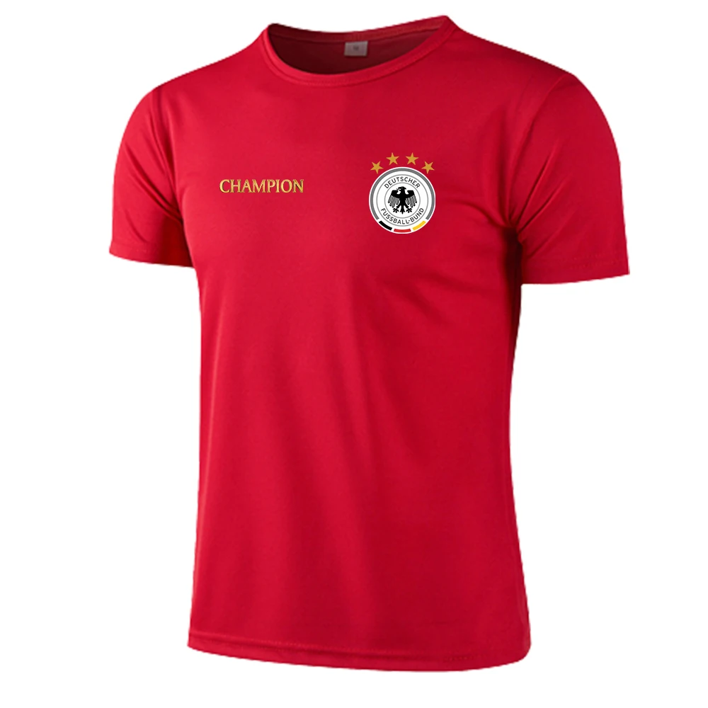 2022 Qatar Football Match Germany Team Graphics 2D Printing T-Shirt Men's Sports Oversized Short Sleeve Outdoor Multicolor