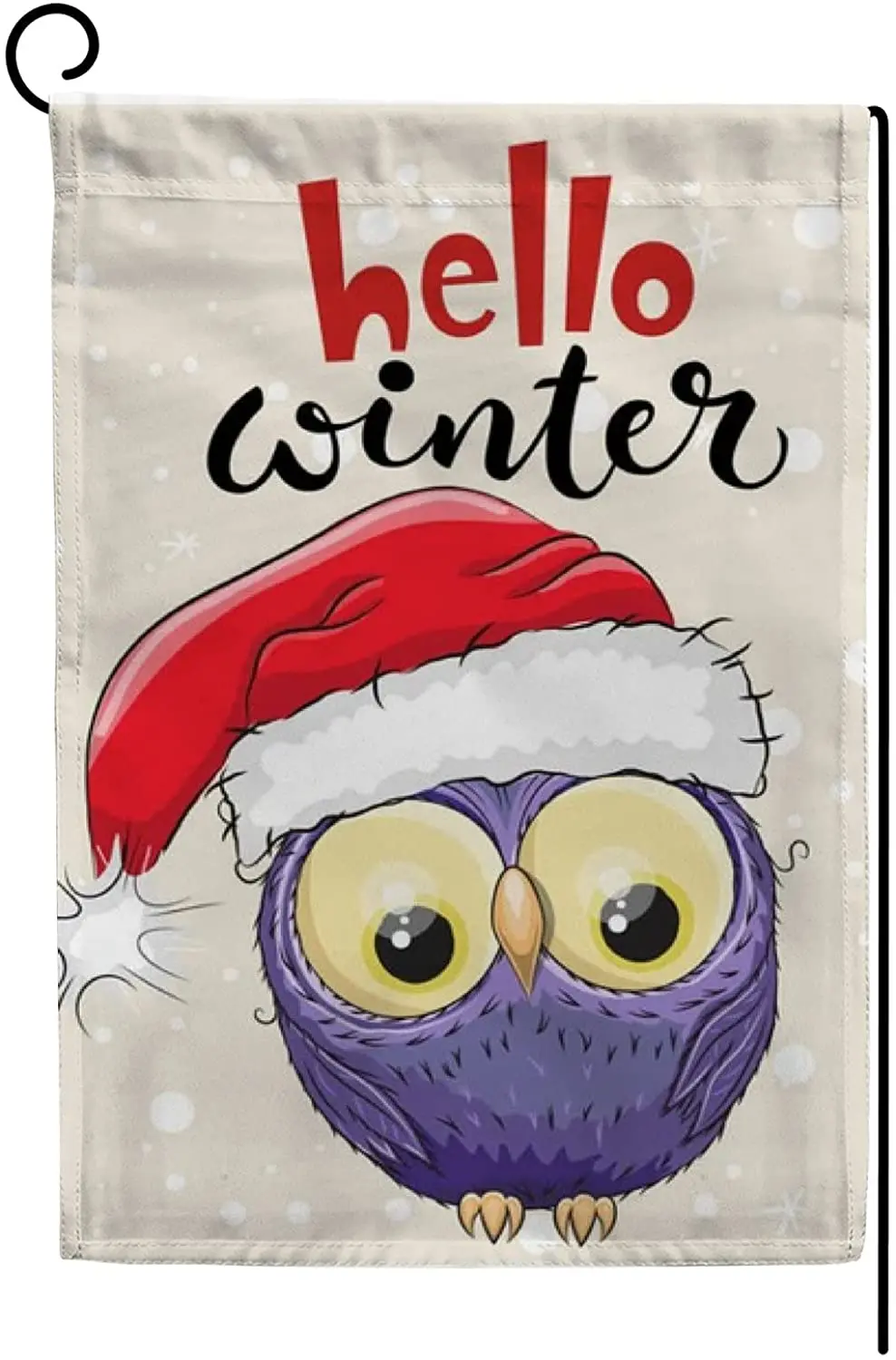 

Флаг для дома с надписью «Hello Winter Owl»