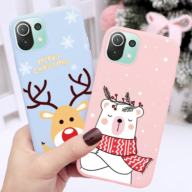 Рождественский Мягкий силиконовый чехол для Xiaomi Mi 11 Lite 5G NE 6 55 &quotОболочка Mi11Lite